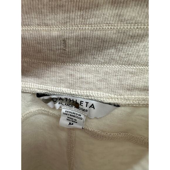 Athleta Balance Jogger Women Medium Cream Sweatpants Lounge Casual Pants - Picture 7 of 10